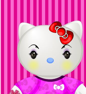 Jeu Hello Kitty au salon barbie