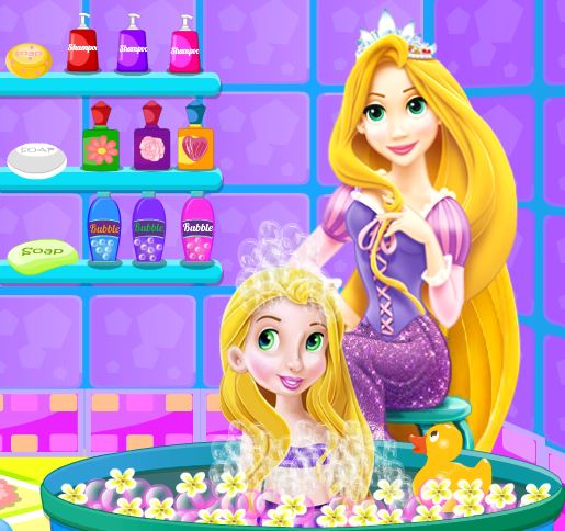 Jeu Un bain pour bebe Raiponce
