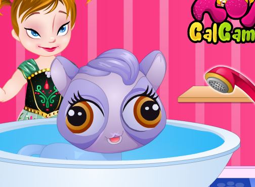 Jeu Le poney d'Anna au bain