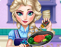Jeu Elsa reine des neiges dans la cuisine