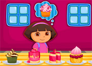 Jeu Dora au restaurant des gâteaux
