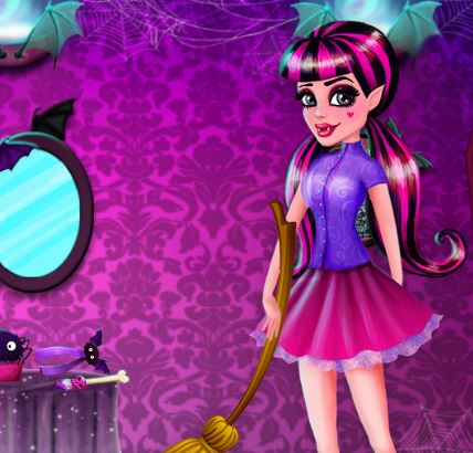 Jeu Draculaura range sa chambre