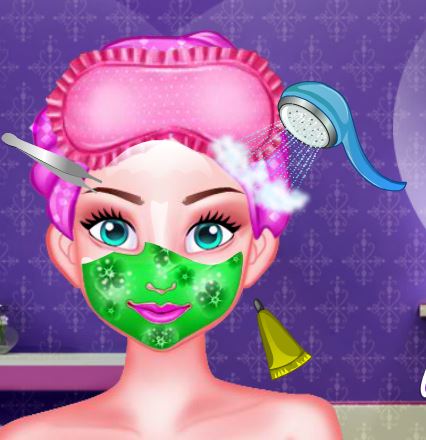 Jeu Princesse Elsa au spa