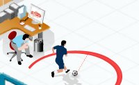 Jeu foot spectacle de but