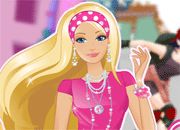 Jeu Barbie sur ses patins à roullettes