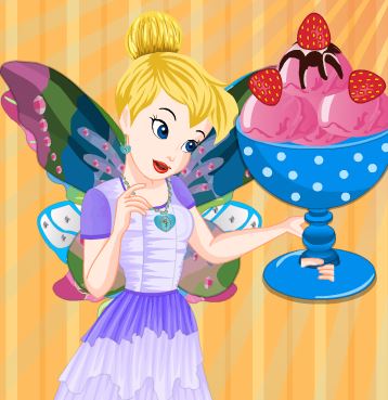 Jeu Fee clochette prepare une creme glacee
