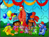 Jeu Puzzle Dora fait la fete