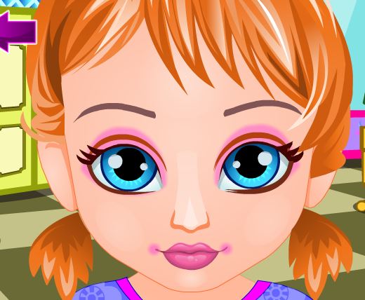 Jeu Maquillage artistique sur bebe Anna