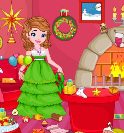 Jeu Princesse Sofia nettoyage de Noel