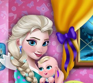 Jeu Decoration de la chambre du bebe de Elsa