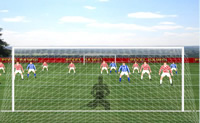 Jeu defis de gardien de foot