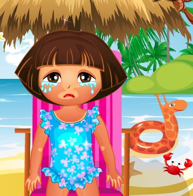 Jeu Dora a un coup de soleil