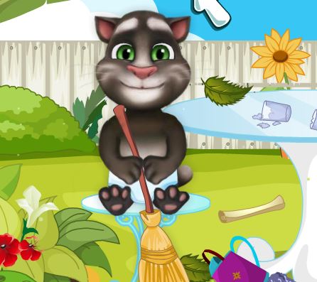 Jeu Bebe Tom range son jardin