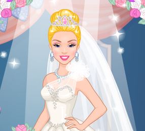 Jeu Robe de marrie pour barbie