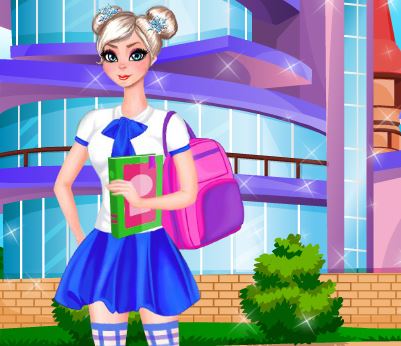 Jeu Elsa tenue d ecole