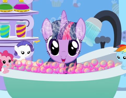 Jeu Twilight sparkle prend son bain
