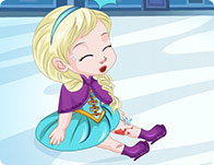 Jeu Elsa blessure en patin