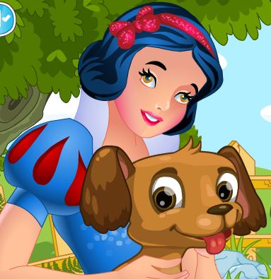 Jeu Blanche neige s occupe de son petit chien