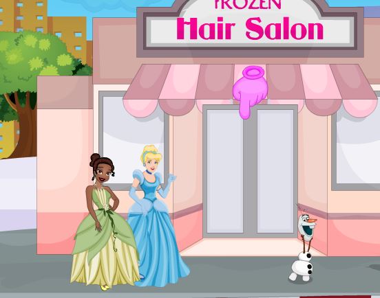 Jeu Salon de coiffure reine des neiges
