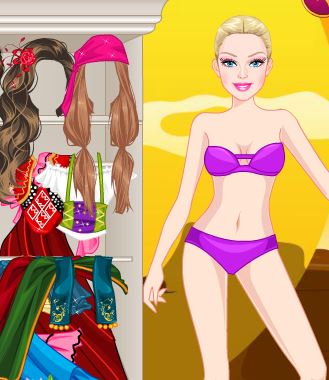 Jeu Habillage princesse barbie gipsy
