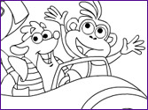 Jeu Coloriage Dora et Babouche