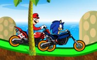 Jeu Course sonic contre mario