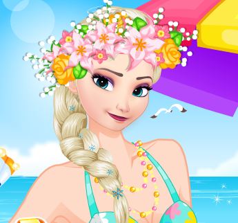 Jeu Elsa jour de plage