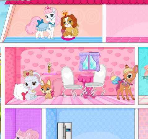 Jeu Maison de poupee des animaux des princesses