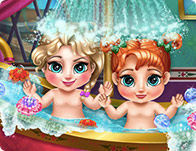 Jeu Jeux de bain bebe reine des neiges