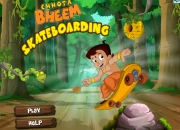 Jeu Chhota Bheem sur sa planche a roulette