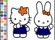 Jeu Coloriage Hello et son amie
