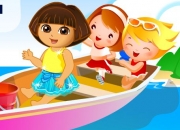 Jeu Dora dans une aventure de bâteau