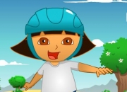 Jeu Dora est en roller