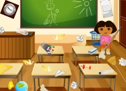 Jeu Dora fait le ménage à l'école