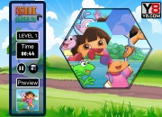 Jeu Dora fixe les morceaux du Puzzle