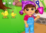 Jeu Dora plante des légumes