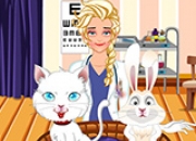 Jeu Elsa docteur animaux
