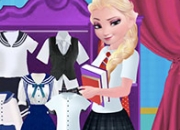 Jeu Elsa se prépare pour le collège