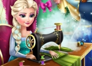 Jeu La Reine des neiges coud une robe