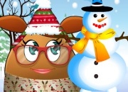 Jeu Pou fait un bonhomme de neige