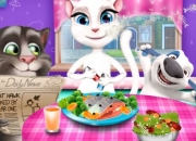Jeu Tom et Angela font un diner