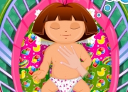 Jeu bébé dora a sommeil